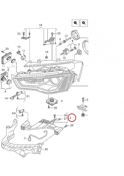 Audi A4 8k B8 2007-2015 Far Alt Braketi Sağ fırsatları