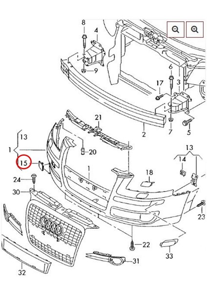 Audi A3 8p 2003-2008 Ön Tampon Çeki Kapağı Orijinal fırsatları