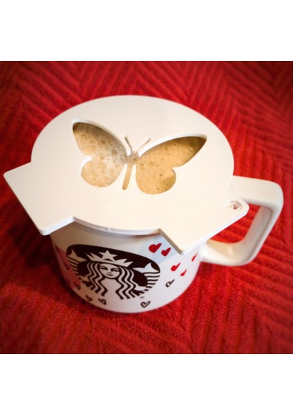 Beyaz Kelebek Kahve Kalıbı ve Şablonu, Pratik ve Şık Tasarım fiyatları