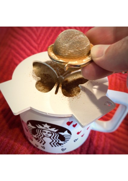 Beyaz Kelebek Kahve Kalıbı ve Şablonu, Pratik ve Şık Tasarım modelleri