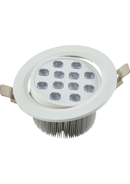 12 LED Yuvarlak Vitrın Aydınlatma, Beyaz, Şık ve Enerji Tasarruflu Aydınlatma Seçeneği