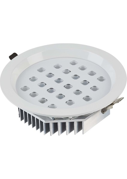 24 LED Yuvarlak Çerçeveli Beyaz Aydınlatma Armatürü, Enerji Tasarruflu ve Şık Tasarım