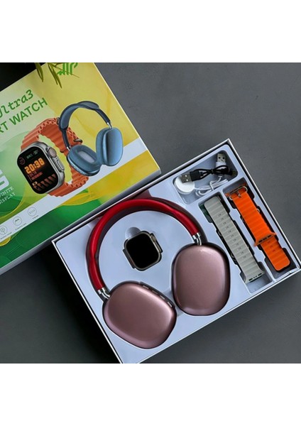Pembe Akıllı Saat, Nfc, Gps, Bluetooth Kulaklık ve 4 Kordon Hediye Seti fiyatları