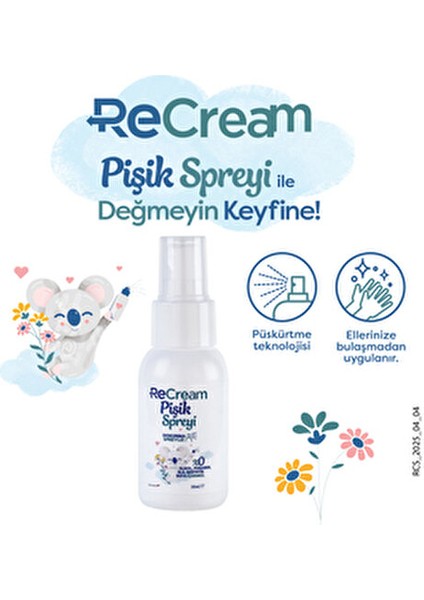 Pişik Spreyi Alkol ve Paraben İçermeyen 50 ml Hassas Ciltler İçin