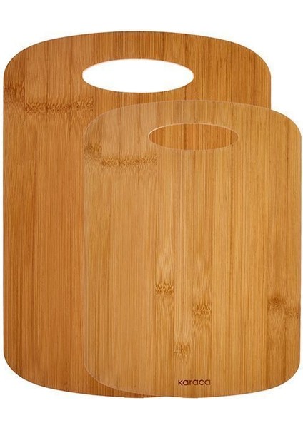 Bambu Kesme Tahtası Çift Seti, 28 ve 33 Cm, Şık ve Dayanıklı, Kahverengi Renkli. indirimleri