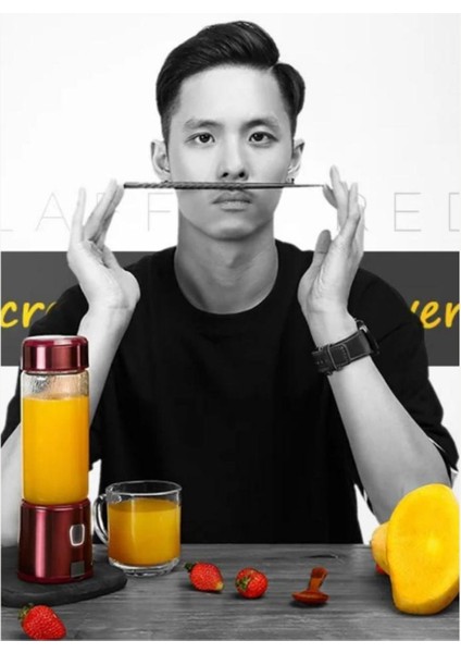 Taşınabilir 450 ml Metal Kişisel Blender Shake ve Smoothies Için Keskin Bıçaklı indirimleri