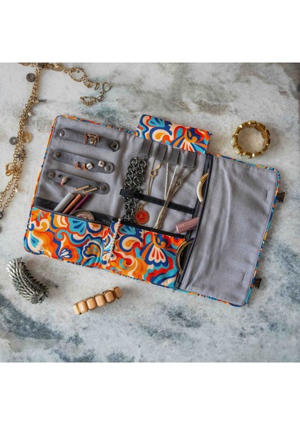 Çok Renkli Takı ve Makyaj Çantası, Şık ve Kullanışlı Tasarım