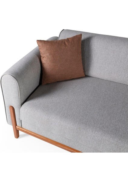 Natinna Plus Ahşap Yataklı Sandıklı Kanepe Krem