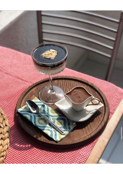 Kahverengi Ahşap Sunum Tabağı, Şık ve Doğal Tasarım, Sofralarınıza Zarafet Katın fırsatları