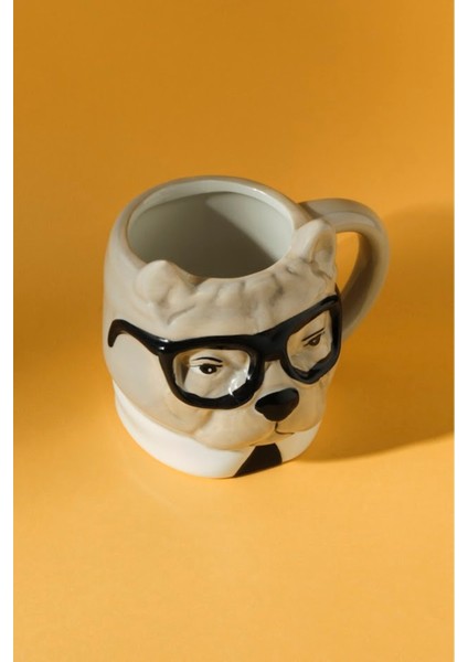 Sevimli Bulldog Desenli Kupa, Gri, 100 Ml, Sıcak ve Soğuk Içecekler Için Mükemmel fiyatları