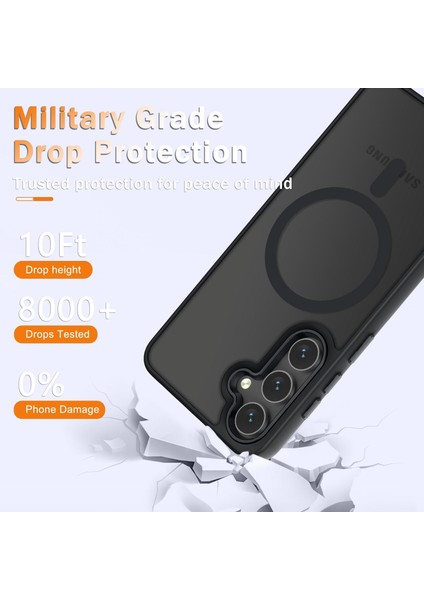 Samsung Galaxy S24 Fe Uyumlu Ekran Koruyuculu Kılıf Magsafe Sarj Destekli Kamera Çıkıntılı Mat Kapak fiyatları