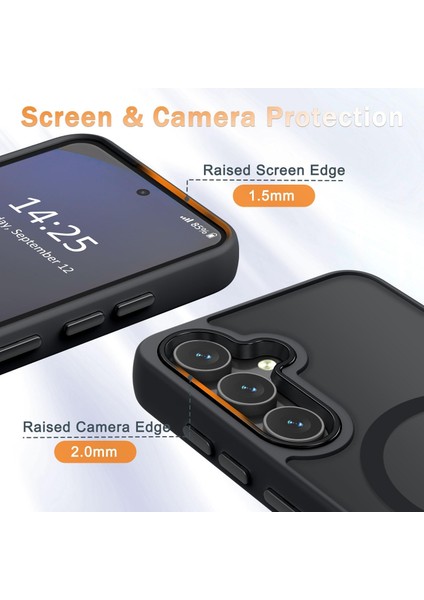 Samsung Galaxy S24 Fe Uyumlu Ekran Koruyuculu Kılıf Magsafe Sarj Destekli Kamera Çıkıntılı Mat Kapak fırsatları