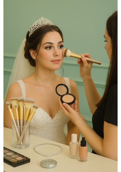 18 Parça Profesyonel Makyaj Fırça Seti Krem Renk modelleri