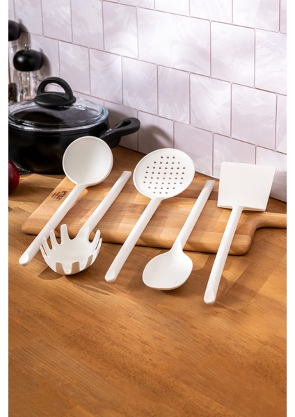 Beyaz Fiesta 5 Parça Servis Seti, Şık ve Kullanışlı Ev Aksesuarı modelleri