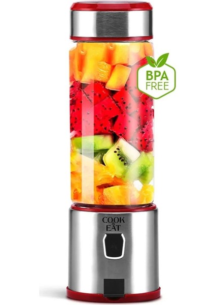 Şarjlı 450 ml 6 Bıçaklı Paslanmaz Çelik Buz Kırabilen Kişisel Taşınabilir Blender