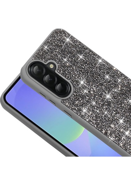 Samsung Galaxy A16 Uyumlu Kılıf Kamera Korumalı Parıldayan Taşlı Pırlanta Sert Slikon Kapak modelleri
