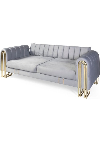 Laves Yataklı Üçlü Koltuk Açık Gri fiyatları