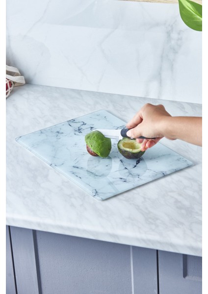 Şeffaf Cam Kesme Tahtası 35 Cm, Şık ve Dayanıklı Mutfak Aksesuarı modelleri