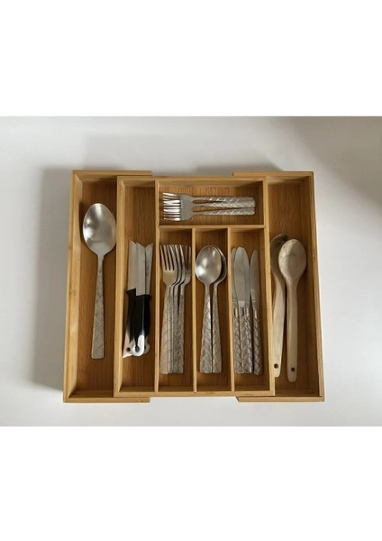 Bambu Ayarlı 5-7 Bölmeli Çekmecelik, Düzenli ve Şık Saklama Çözümü indirimleri