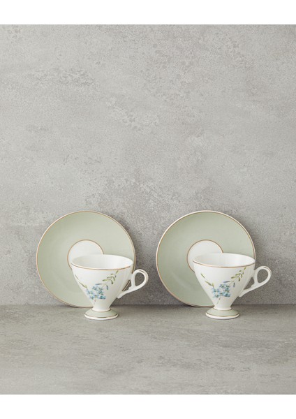 Açık Yeşil 4'lü Kahve Fincan Takımı 80 Ml, 2 Kişilik, Yeni Tasarım fiyatları