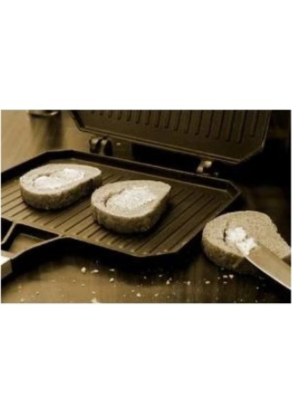 Dış Iç Granit Kaplama El Tost Makinesi, Yanmaz ve Yapışmaz, Ahşap Kulp, Siyah modelleri