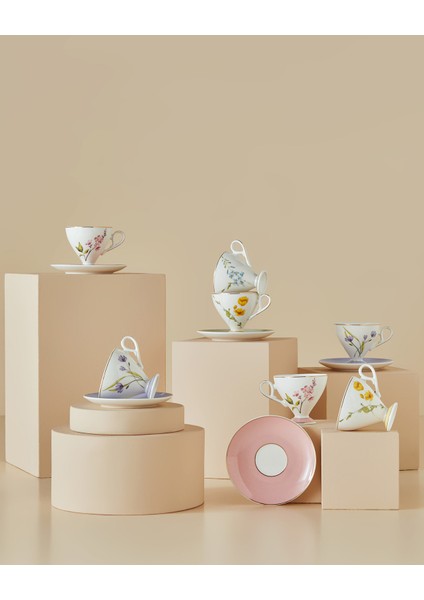 Açık Yeşil 4'lü Kahve Fincan Takımı 80 Ml, 2 Kişilik, Yeni Tasarım indirimleri