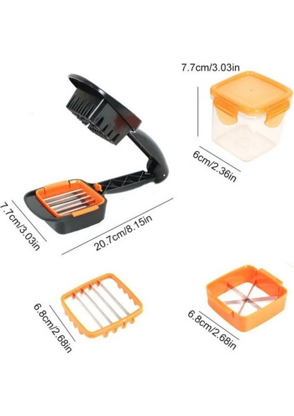 5 Başlıklı Güçlü Kesici, Yeni Nesil Çok Amaçlı Doğrayıcı Siyah