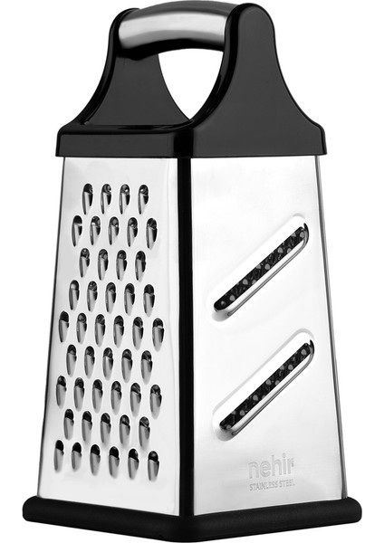 Paslanmaz Çelik Kare Hazneli Rende, Dayanıklı ve Pratik Mutfak Gereci