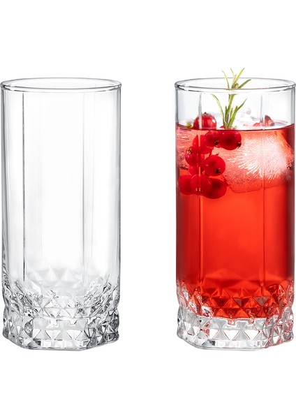 Şeffaf 4'lü 440 ml Meşrubat Bardağı Seti, Şık ve Dayanıklı Tasarım fırsatları