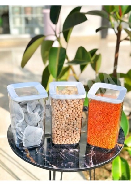 Turuncu, 6'lı, 1200 Ml, Vakumlu, Dikdörtgen Saklama Kabı, Dayanıklı, Pratik ve Şık.