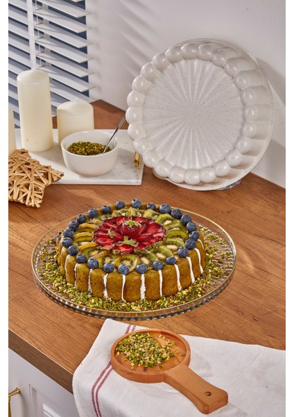 Beyaz Granit Döküm Tart Kalıbı 26 Cm, Dayanıklı ve Şık Tasarım