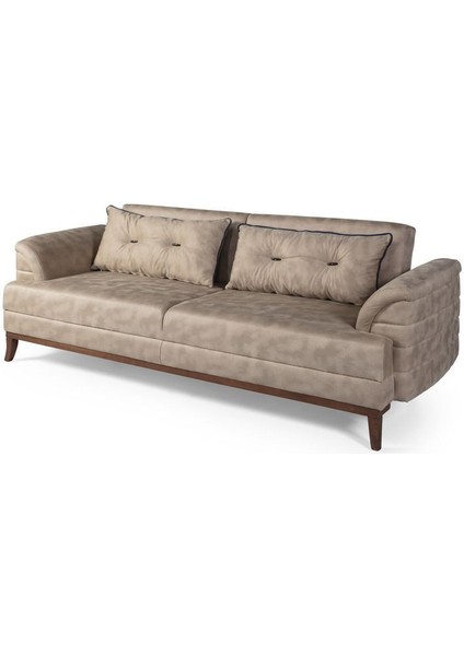 Didar Üçlü Yataklı Kanepe Bora Krem fırsatları