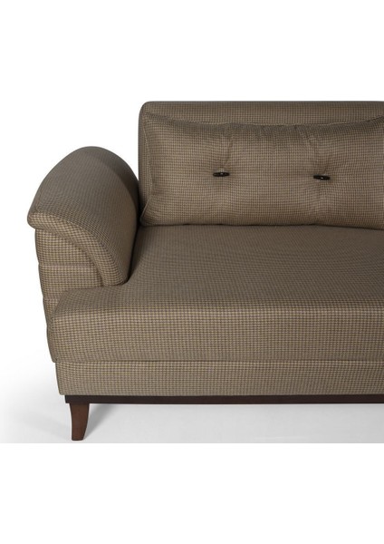 Didar Üçlü Yataklı Kanepe Hardal Kazayağı