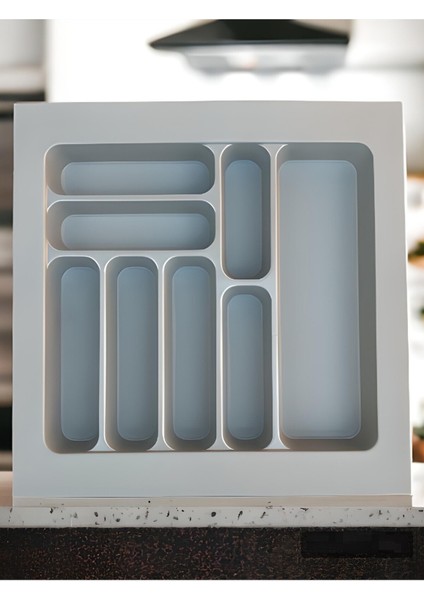 Gri Renk Çekmece Içi Kaşıklık ve Kepçelik, 49X49 Cm, 43X40 Cm'ye Kadar Kesilebilir fiyatları