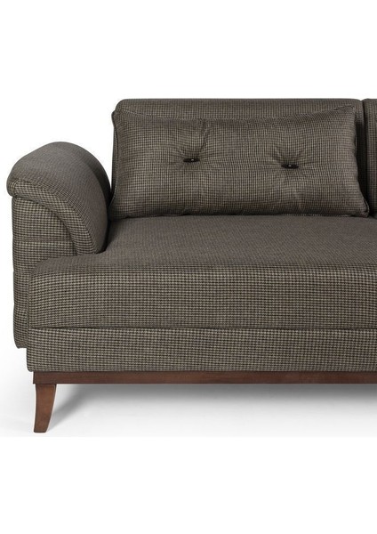 Didar Üçlü Yataklı Kanepe Koyu Kahve Kazayağı modelleri