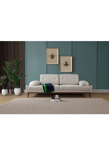 Elsan Üçlü Koltuk Keten Krem fiyatları