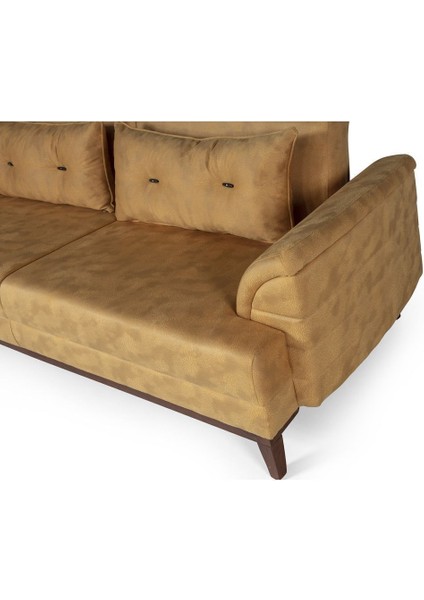 Didar Üçlü Yataklı Kanepe Bora Hardal fırsatları