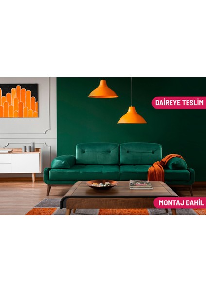 Elsan Üçlü Koltuk Babyface Yeşil