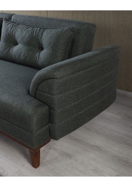 Didar Üçlü Yataklı Kanepe Keten Yeşil fiyatları