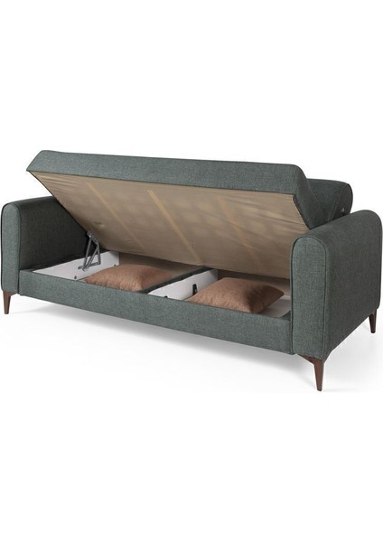 Natinna Yataklı Sandıklı Üçlü Kanepe Yeşil modelleri
