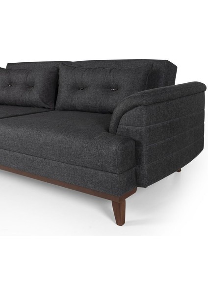 Didar Üçlü Yataklı Kanepe Keten Antrasit indirimleri