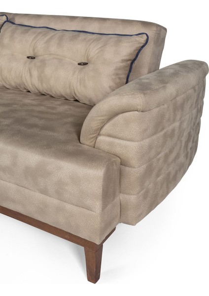 Didar Üçlü Yataklı Kanepe Bora Krem