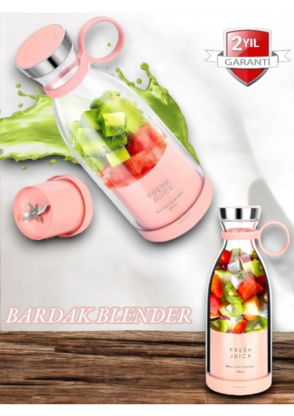 Şarjlı, Yıkanabilir ve Buz Kırabilen Güçlü Motorlu Renkli Blender