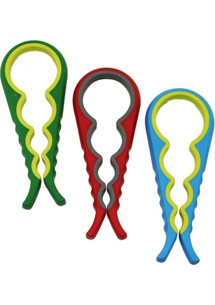 4 Boy Plastik Kavanoz - Şişe Açacak Renkli (4887)