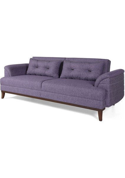 Didar Üçlü Yataklı Kanepe Keten Mürdüm fırsatları