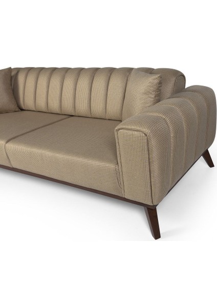 Ralve Yataklı Kanepe Keten Hardal Kazayağı indirimleri