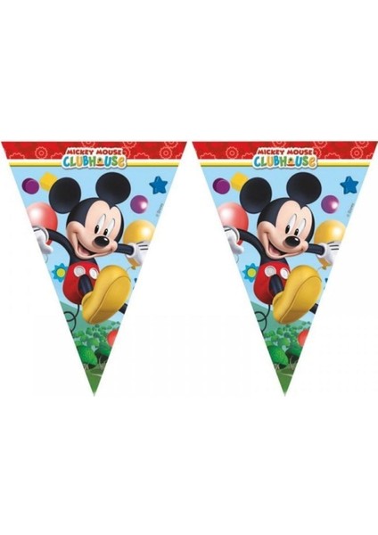 Mickey Mouse Kırmızı Flama Bayrak Set Pk:1