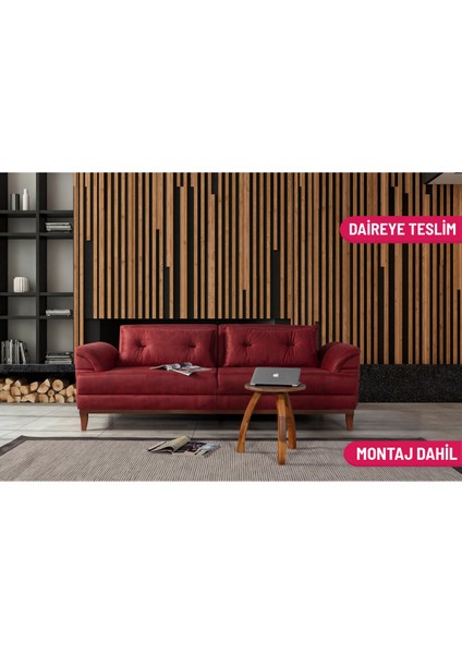 Didar Üçlü Yataklı Koltuk Bora Bordo