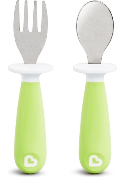 Çocuklar Için Çok Renkli 2'li Sıçrama Engelleyici Çatal ve Kaşık Seti, Bpa Içermez