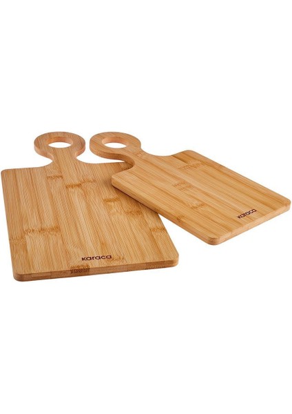 2'li Bambu Kesme Tahtası, 33/39 Cm, Kahverengi, Dayanıklı ve Şık Tasarım indirimleri